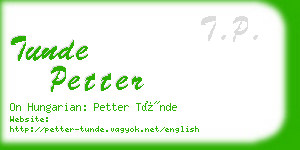tunde petter business card